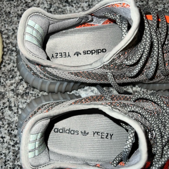 Adidas Yeezy Boost 350 V2 Sneakers - Grey/Orange - Picture 3 of 4